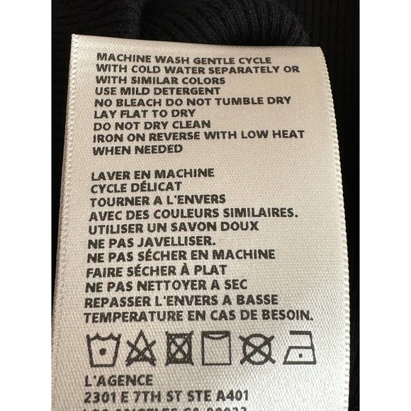 L'agence Black Josilyn Lace Up Sweatshirt size Small - Picture 7 of 12